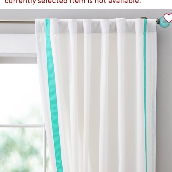 POTTERY BARN -PAIR OF PBTEEN SUITE RIBBON BLACKOUT CURTAINS - Picture 2 of 8